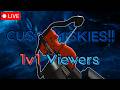 CUSTOM SKIES &amp; 1V1 VIEWERS 🎮🥊 | ROBLOX RIVALS LIVE🔴🔴
