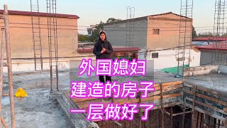 和印尼媳妇在中国农村的自建房一层完工了，看看布局是什么样子的