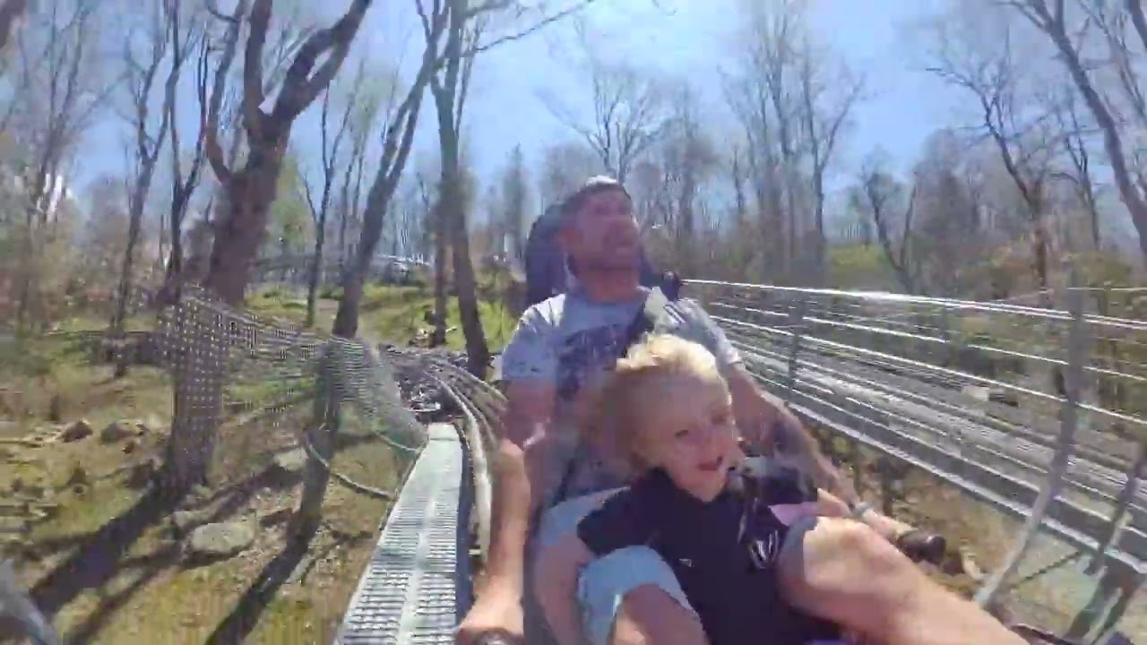 Ayla's first rollercoaster ride!