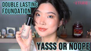 🦄💄Etude Double Lasting Foundation Review💄🦄 - K-beauty foundation recommendation, Wear test