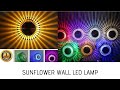 Smartway Lighting - 3W Sunflower Decorative Wall Lamp Led with Remote   Multicolour