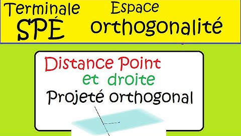 Terminale Spé Maths  Espace distance point à une droite   Cours Exemple
