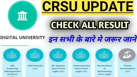 Crsu result update how to check all over result
