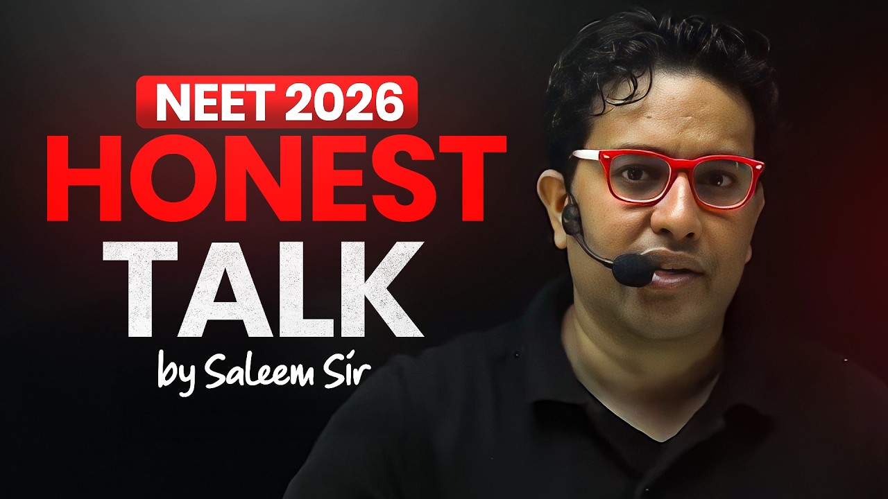 Saleem R NEET 2026 Honest Talk by Saleem Sir💯 - YouTube