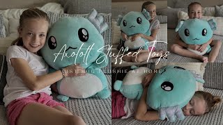 Big Eyes Axolotl Stuffed Toy, Mint Green, 20 Inches |MorisMos Stuffed Animals #axolotl #axolotllove