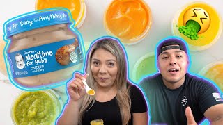 BABY FOOD CHALLENGE!!! *he barfs*