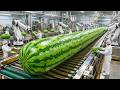 How Watermelon Juice Is Really Made | Full Factory Process (So Satisfying)