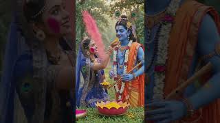 🌸 राधा कृष्ण की प्रेम भरी होली 🦚 | #shorts#shortvedio
