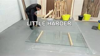 Slow Motion Tempered Glass Shattering
