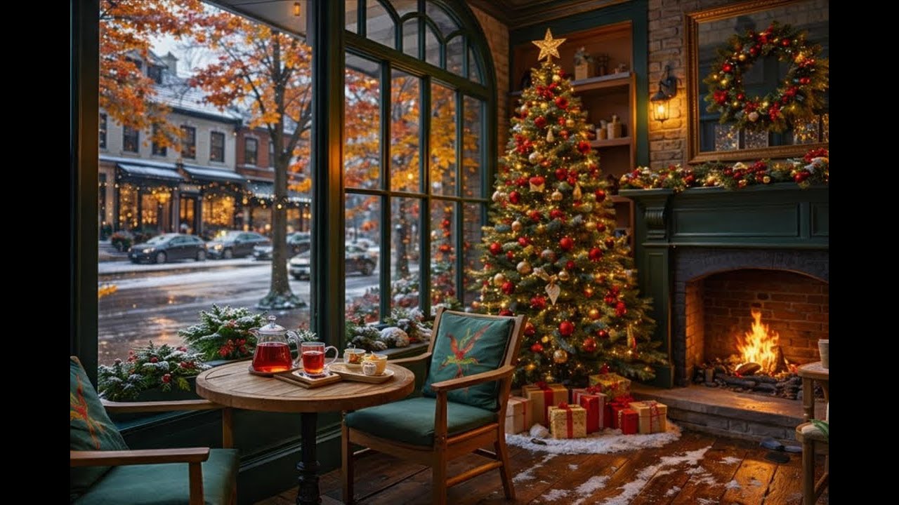 Cheerful Christmas Background Music 🎁 Bright Piano & Gentle Bells | Cozy Instrumental (No Vocals)