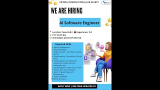 AI SOFTWARE ENGINEER JOB - VRINDA INTERNATIONAL