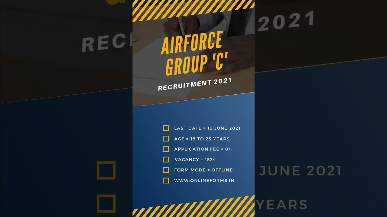 Airforce Group C Recruitment 2021 | Date Extended