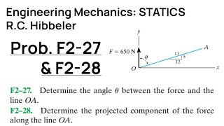 Hibbeler Engineering Mechanics STATICS: Problem F2-27 & F2-28 Walkthrough