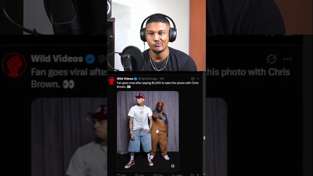 Вирусное фото фаната Криса Брауна...