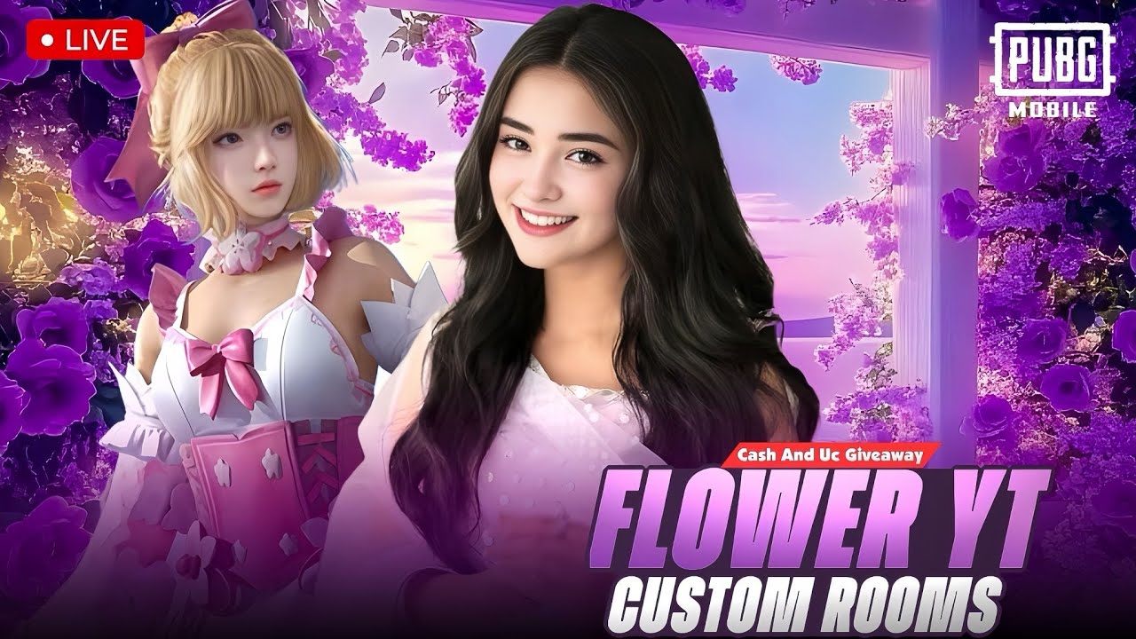 PUBG MOBILE LIVE | UC AND CASH GIVE AWAY | CUSTOM ROOMS | ROAD TO 30K | FLOWER YT