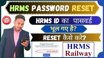 HRMS Password Reset | How to Reset HRMS Password | HRMS Password | Railway HRMS | Chhathu Kumar