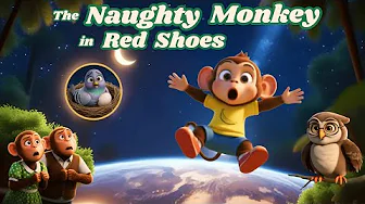 The Naughty Monkey in Red Shoes | A Monkey's Journey from Mischief to Kindness | Moral Stories