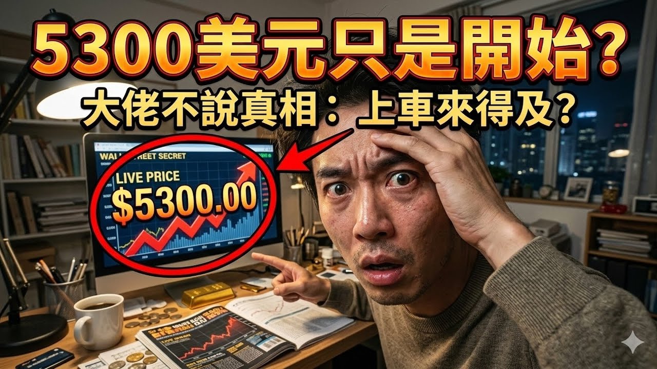 黃金飆破 5300 美元只是開始？揭秘華爾街大佬不敢說的 4 個「黃金暴漲真相」，現在上車還來得及嗎？#黃金 #黃金暴漲 #投資 #華爾街 #避險 #地緣政治 #通膨 #央行