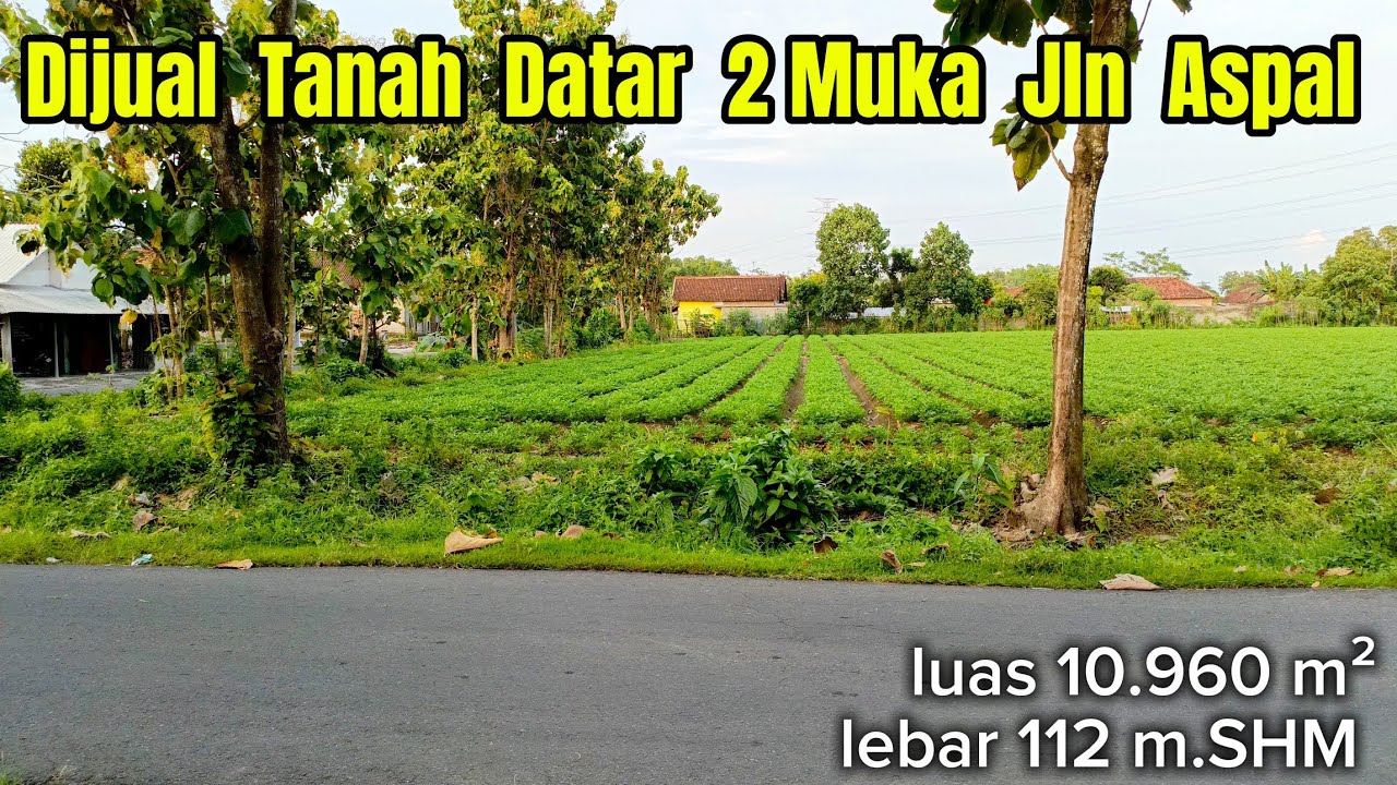 Dijual Tanah Datar 2 Muka Jln Aspal 10.960 m²( 082194791760 ) 