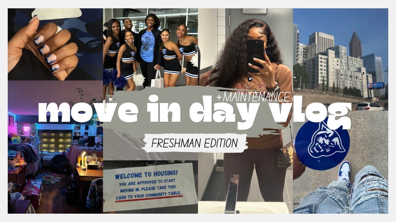 dorm move in day + maintenance vlog | GSU freshman 🐾