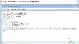 How to use functions of index by table (array) in PLSQL ?