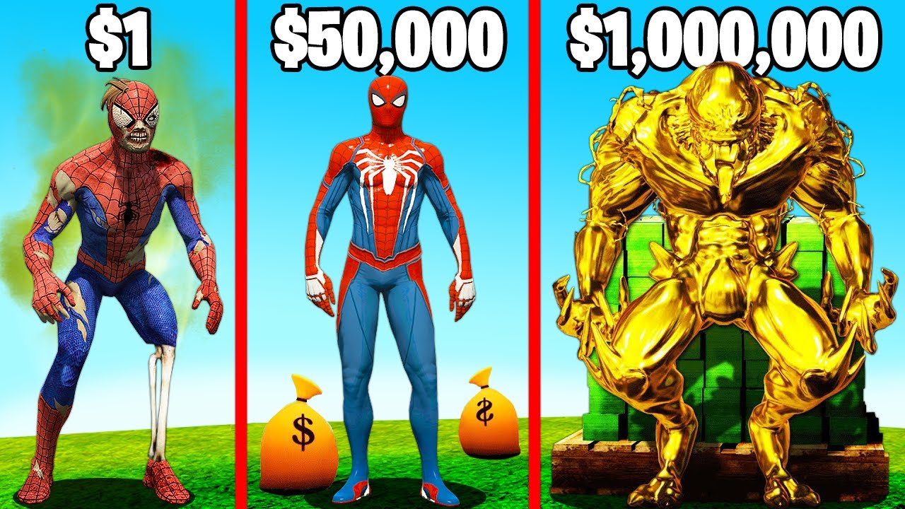 ПРОКАЧАЛ ЧЕЛОВЕКА ПАУКА ЗА $1 ДО ЧЕЛОВЕКА ПАУКА ЗА $1,000,000 в ГТА 5 ОНЛАЙН (GTA 5 ONLINE)