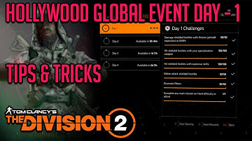 The Division 2 "HOLLYWOOD GLOBAL EVENT DAY - 1"  "TIPS & TRICKS TO DO IT EASILY"