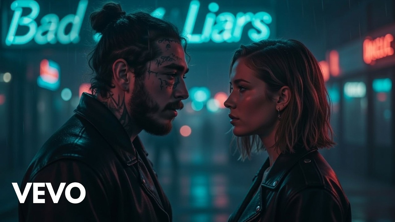 Post Malon Ft. Halsey - Bad Liar (Emotional Ai Song Lyrics Video)