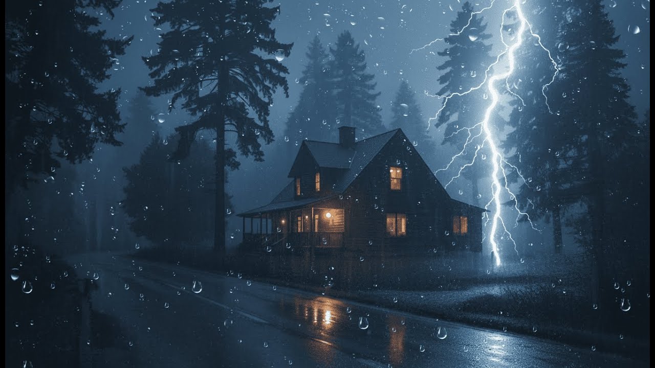 Night Rain & Distant Thunder – Fall Asleep Fast & Stay Asleep 🌧️⚡