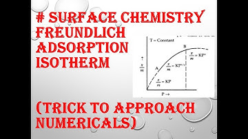 Freundlich Adsorption Isotherm #bscchemistry  #Adsorption #chemistrylectures #dngc #iitjam #csirnet