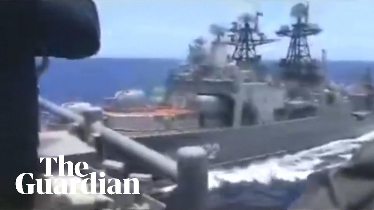 Russian and US warships almost collide in East China Sea