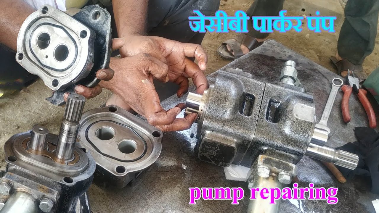 जेसीबी हाइड्रोलिक पंप रिपेयरिंग JCB Hydraulic Pump Repairing parker