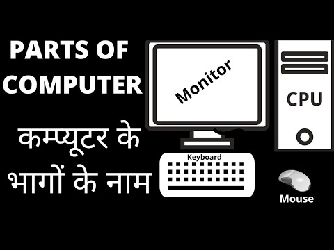 कम्प्यूटर के भागों के नाम हिंदी और अंग्रेजी में * PARTS OF THE COMPUTER HINDI AND ENGLISH * GYAN