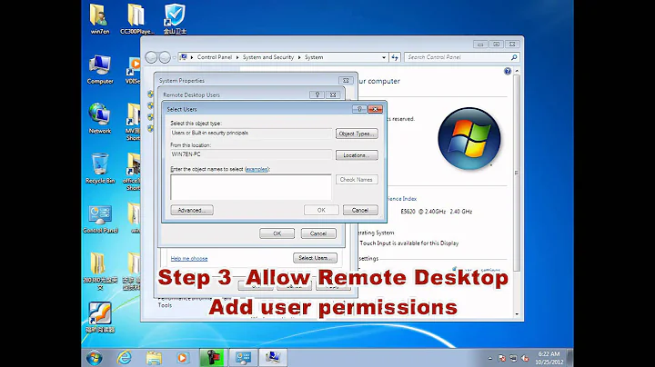 WIN 7 server setup for thin client