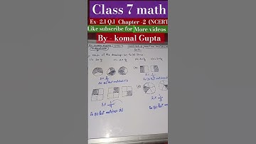 ex-2.1 Q.1 class 7 maths chapter 2 fraction and decimal ncert #komalgupta #youtubeshorts