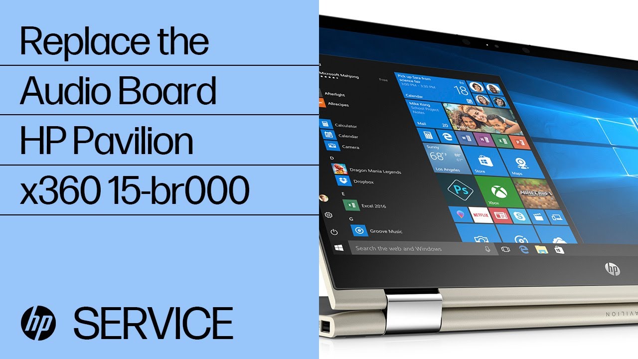 Replace the Audio Board | HP Pavilion x360 15-br000 | HP - YouTube