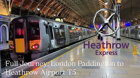 Full Journey on HEX Heathrow Express from London Paddington to Heathrow Airport T5