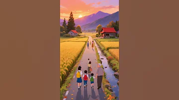 A Peaceful Village Walk At Sunset Scenery Nature Village Rural Cozy Countryside 