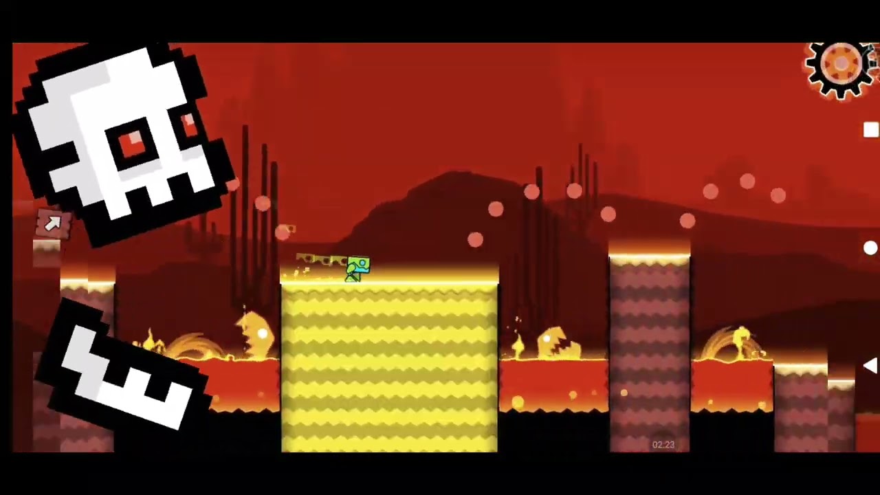 Zerando geometry dash Sub-Zero (press start)