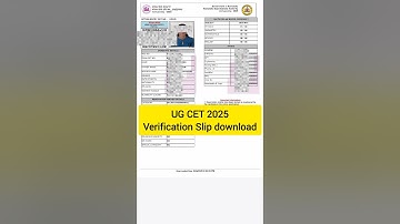 KCET 2025 verification Slip Download #kea #cet #2025