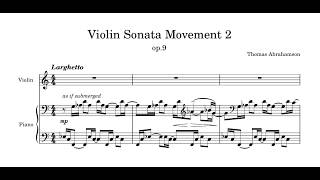 Abrahamson - Violin Sonata op.9 mov.2 Larghetto | w/ score