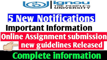 #ignou​ 5 New NOTIFICATIONS || June 2021 Exam Form & Exam UPDATE & New Assignment Guidelines
