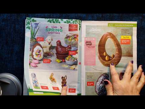 ASMR | Whispered Reading & Gum Chewing - Sales Circular & Easter Eggs!