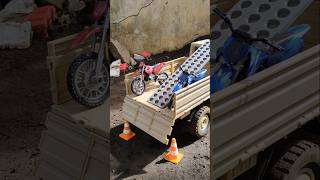 RC Unimog Delivering a Brand New Motocross Bike | Mini Truck Action #unimog #rcshorts
