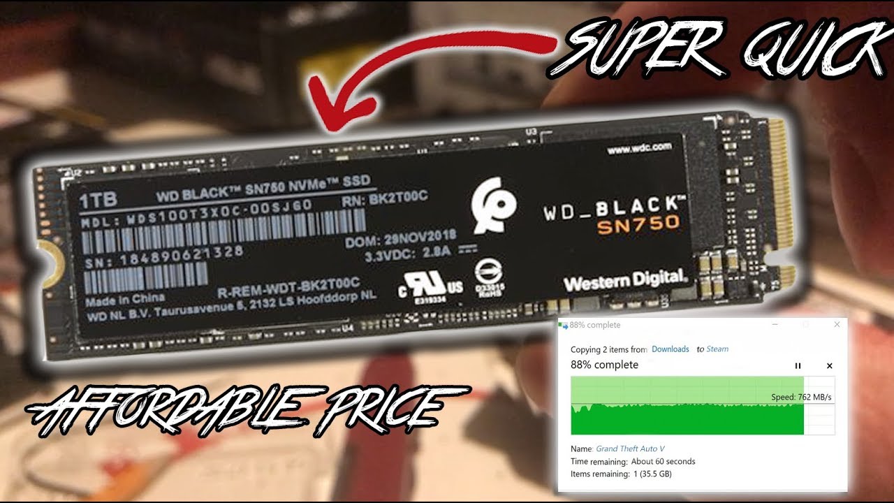 M 2 Ssd Pc Upgrade Wd Black Sn750 Review And Install Youtube