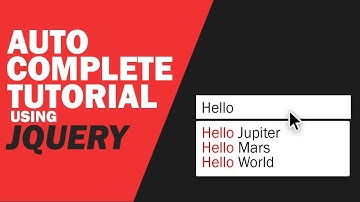 JQuery Autocomplete Tutorial - From Array