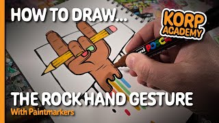 How to draw an Easy Hand with Posca pens!