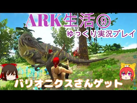 Ark生活 ゆっくり実況プレイ バリオニクスゲットとnpcとの戦い Youtube