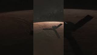 Cosmos Concept Space Satellite Flying Over Red Planet Mars | Stunning 3D Animation