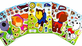 🌈Paper Diy🌈 PAW Patrol Sticker Book Adventure 🐾 DIY ASMR Stickers with Chase, Skye & Marshall